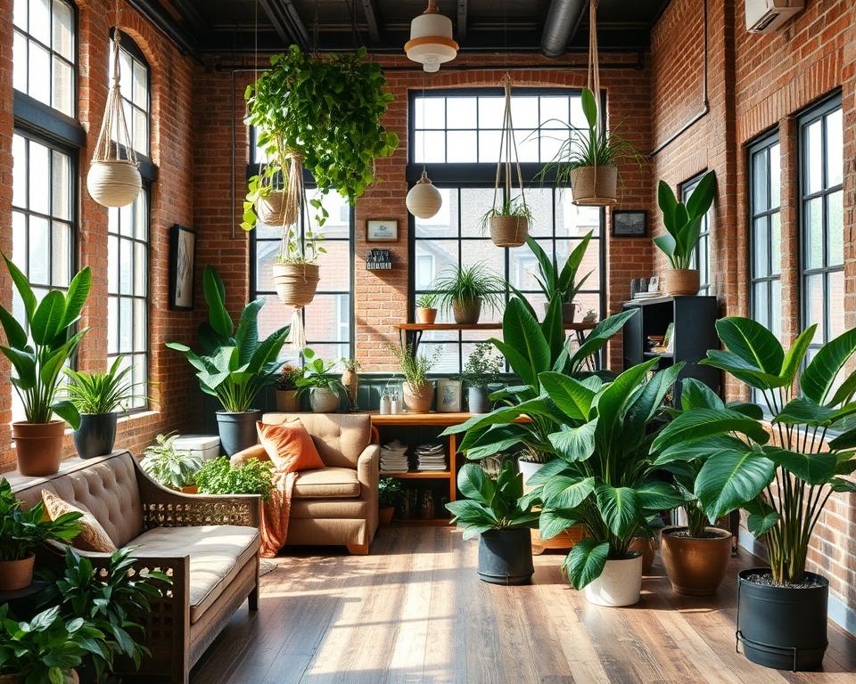 industrial farmhouse decor plants