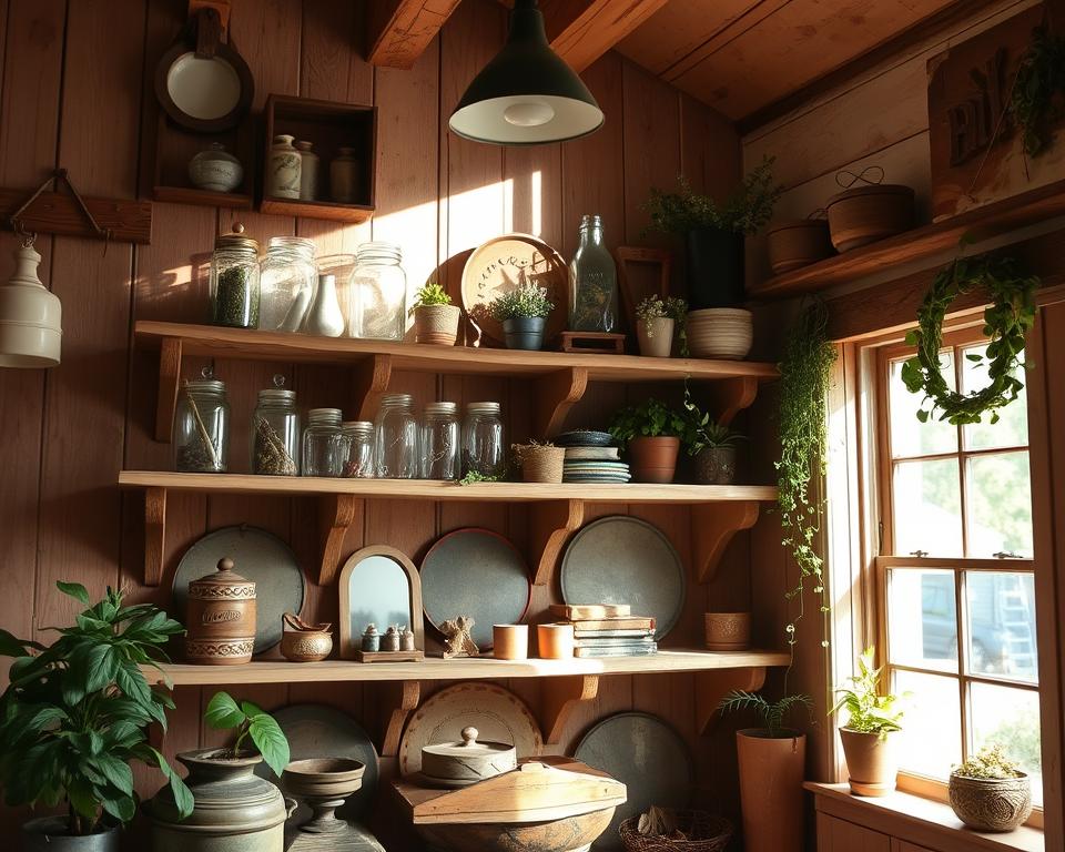 DIY rustic farmhouse shelving