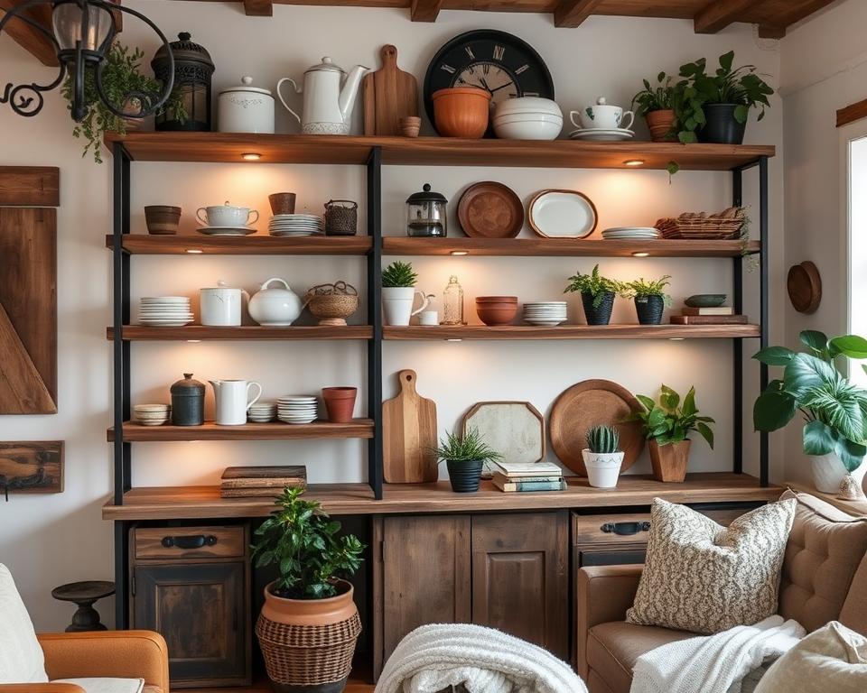 country style shelves