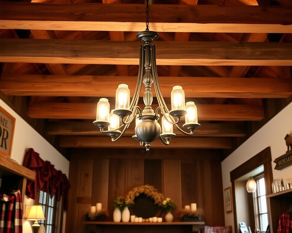 farmhouse-inspired lighting
