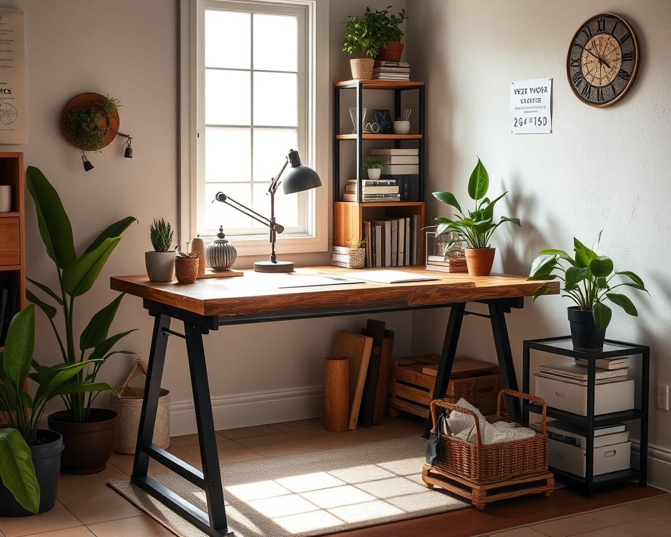 industrial farmhouse desk