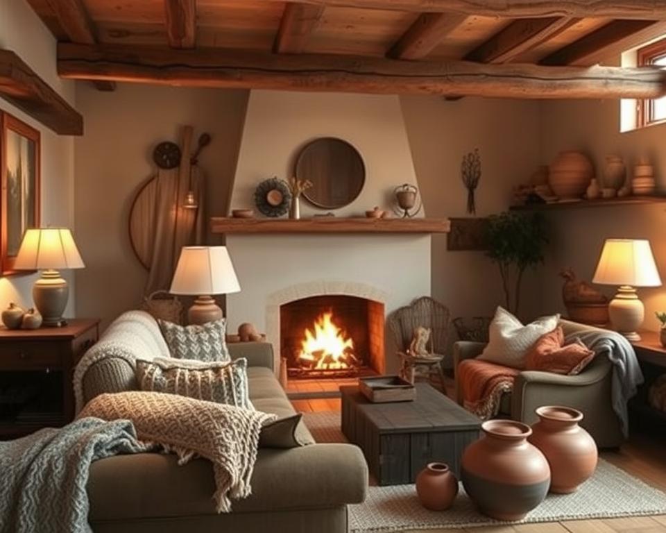 warm rustic home accents