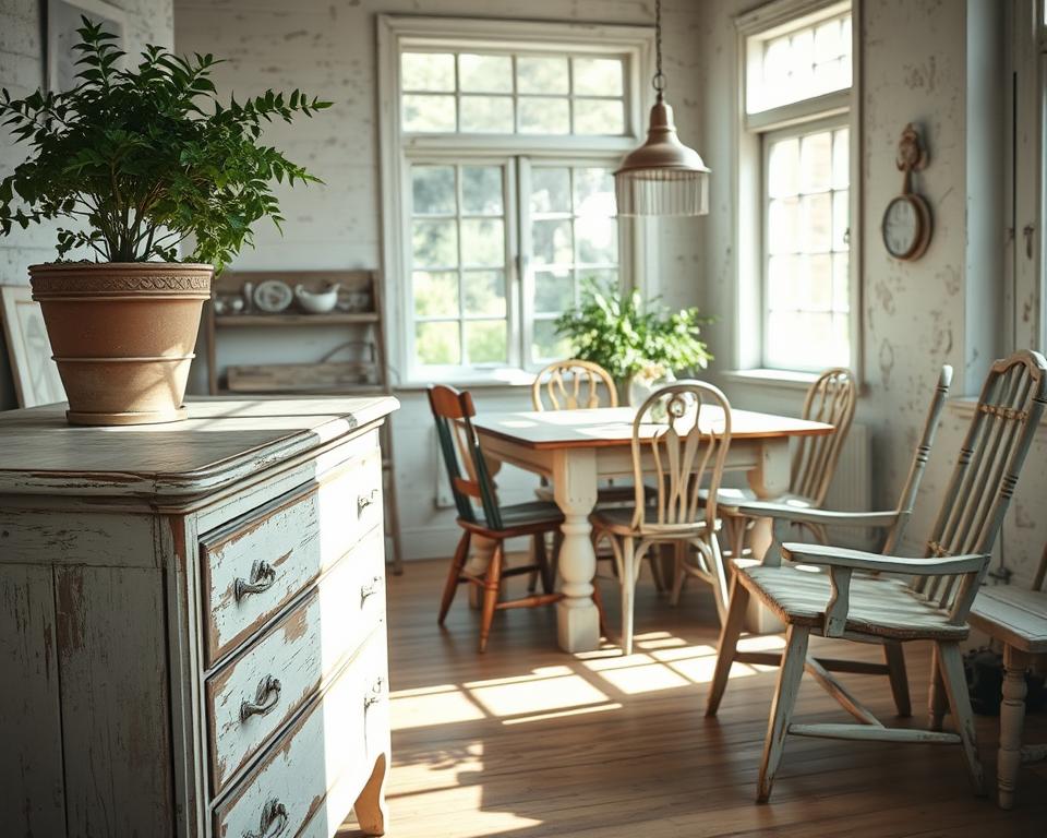 Chippy paint furniture