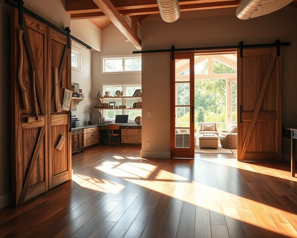 sliding barn doors in different spaces