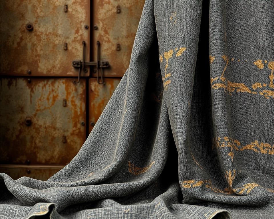 vintage industrial decor textiles
